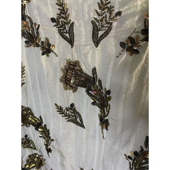 Anthropologie seen worn kept facet blouse Sequin and Beaded size XS - Picture 7 of 8